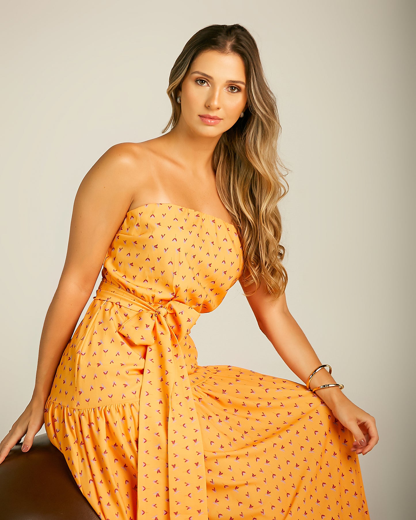 Vestido Ana - Laranja